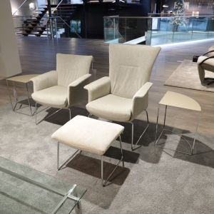 JORI Aida Sessel mit Hocker Grau 