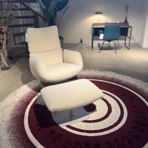 Cor Jalis Lounge Drehsessel + Hocker Weiß 
